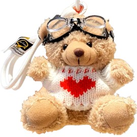 Amily, 8 Kinds of Bears, Matching Keychain, Fluffy, Cute, Teddy Bear, Stylish, Plush Toy, Gift, Strap, Keyring, white