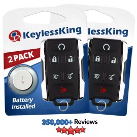 KeylessKing* 2x Keyless Entry Remote Key Fob Control Transmitter for M3N-32337100 6b Chrome