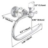 Kabter Crystal Series Brass Toilet Paper Roll Holder, Polished Chrome