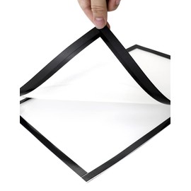 QWORK® Pack of 5 Magnetic Picture Frames, Document Holder with Magnetic Closure, Suitable for A4 Certificates, Displays, Pictures, Photos (Black)