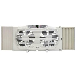 Lasko Electrically Reversible Twin Window Fan with Remote Control, W09550