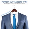 JS HANGER Multifunctional High Grade Solid Wooden Suit Hangers, Coat