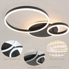 O'NEELDY Modern Dimmable LED Flush Mount Ceiling Light Remote Control