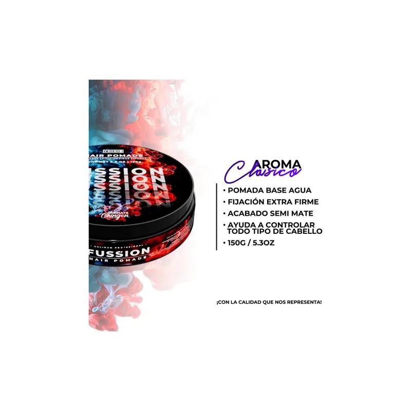 Fussion Pomade Pomada Para Cabello Base Agua