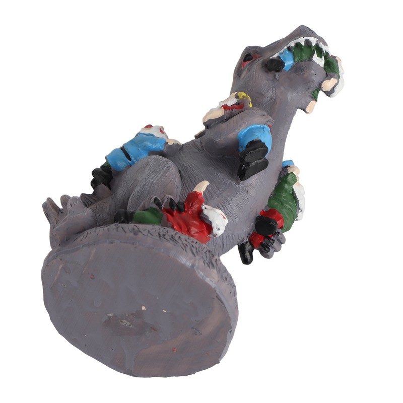 Garden Statue Dinosaur Eating Goblins Resin Art Sculpture for Outdoor