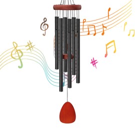 SZMDLX Wind Chimes,36 inch Large Wind Chimes for Garden with 6 Hollow Frosted aluminum tube Wind Chimes Home Decor Windchimes for Indoor and Outdoor Memorial Wind chimes Garden Decor