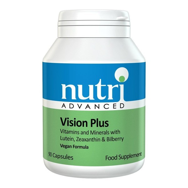 Nutri Advanced - Vision Plus - Vitamins and Minerals with Lutein, Zeaxanthin and Bilberry - 90 Capsules