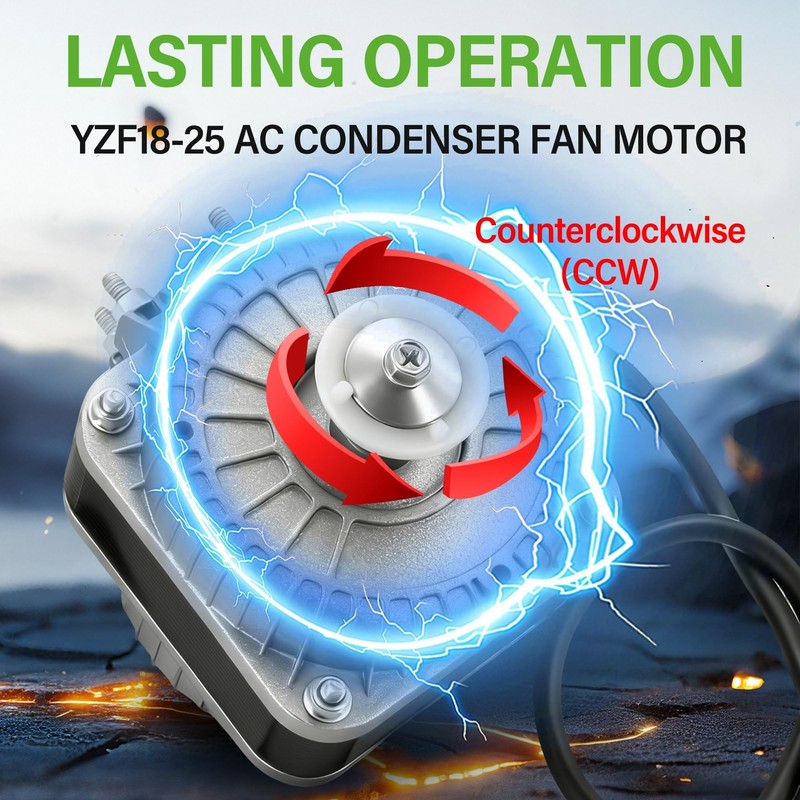 YZF18-25 Condenser Fan Motor 120V 60Hz 1550rpm 18/70W 1.01A AC