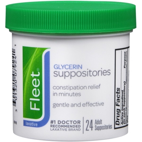 Fleet Glycerin Suppositories Adult 24 Each