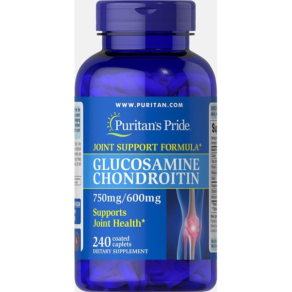Puritan's Pride Glucosamine Chondroitin 750 mg/600 mg, Joint Support, 240 Count