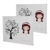 2 Set Custom Name Fingerprint DIY Guestbook Signature Tree for