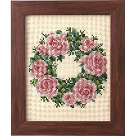 LECIEN No. 522209 Embroidery Kit, Flower Arrangement, Rose Wreath