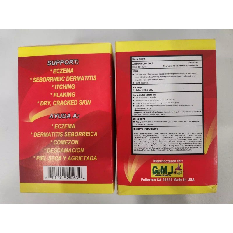 G.M.J. NATURAL PRODUCTS 2 DERMATOLOGY PSORIASIS CREAM REDUCED ODOR 4