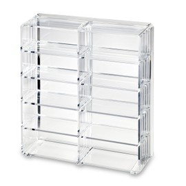 byAlegory Acrylic Makeup Eyelashes 'Lash' Organizer 10 Space Beauty Storage Designed To Stand Or Lay Flat - Clear