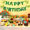 Hooqict Dinosaur Happy Birthday Banner Garland Birthday Party Decorations Dinosaur