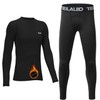 TELALEO Boys' Girls' Long Sleeve Compression Shirts Thermal Fleece Lined