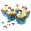 Baked With Love Unicorn And Rainbow Cupcake Decorations, Edible Sugar