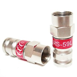 PHAT SATELLITE 20 Pieces RG59 PCT-TRS-59 Universal COAXIAL Compression Fitting Weather Seal Connector Video Signal 18mm Stroke Length
