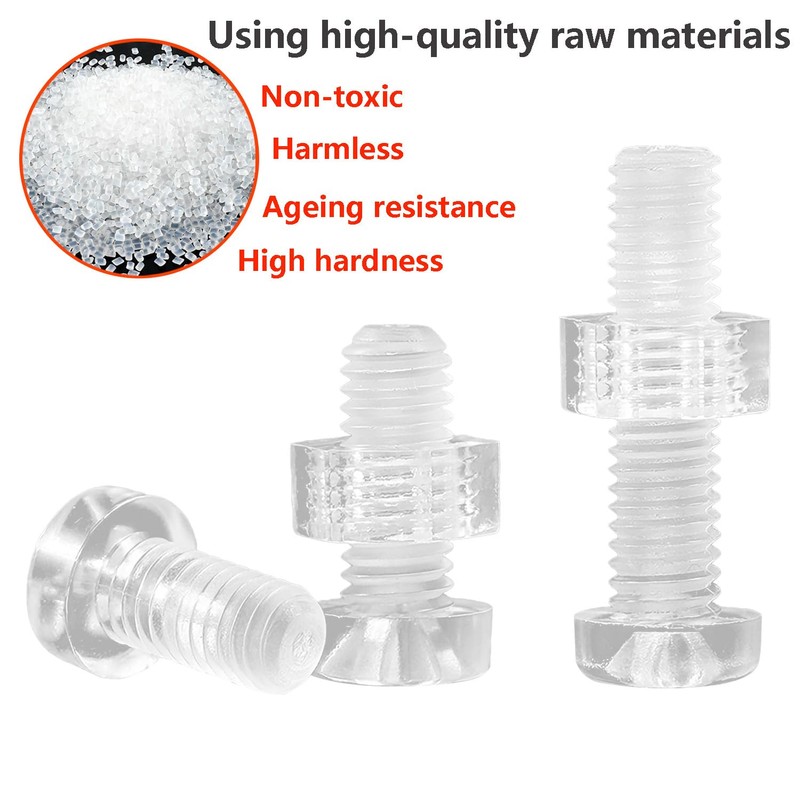 Qrity Pack of 20 Screws and Nuts Kit, M6 x
