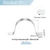 sourcing map 10Pcs Rigid Pipe Straps, 65mm(2.56") 201 Stainless Steel