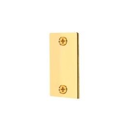 Prime-Line U 9497 Steel Door Edge Hole Filler Plate, 1-1/8 In. by 2-1/4 In. , Brass Finish (Single Pack)