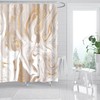 Mantto Marble Shower Curtains No Liner, Waterproof Polyester Fabric Shower