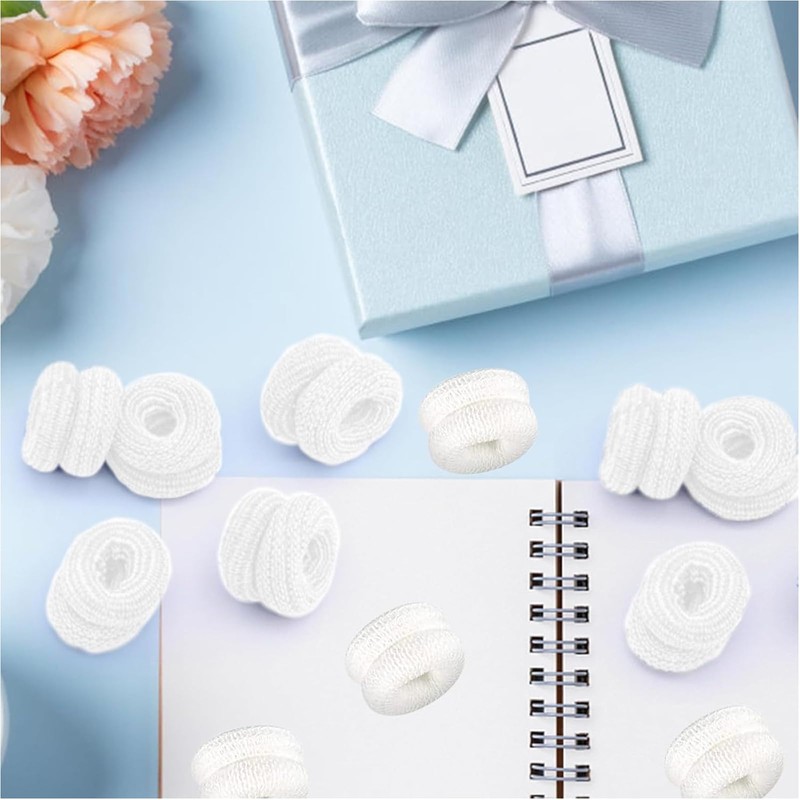 BTGOU 30pcs Bobs Thumb Bandage Finger Bandage Tubular White Cotton
