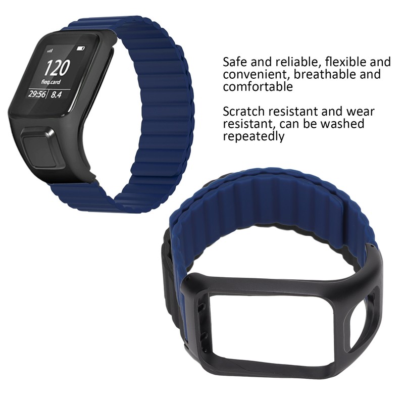 Silicone Magnetic Watch Band Watch Replacement Strap Adjustable Watch Wristband