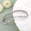 MDFUN Tennis Bracelet 18k White Gold Plated 4.0 Cubic Zirconia