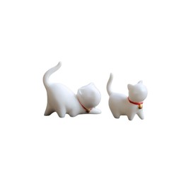 ARFUKA Bookshelf Decor Unique Cat Ornaments Sculptures Home Decor Collectible Figurines Home Office Bookshelf Desktop Decor Pack of 2