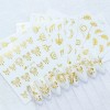 Gogox 30hojas Pegatinas Decoración Uñas Láser Dorado Plata Sticker