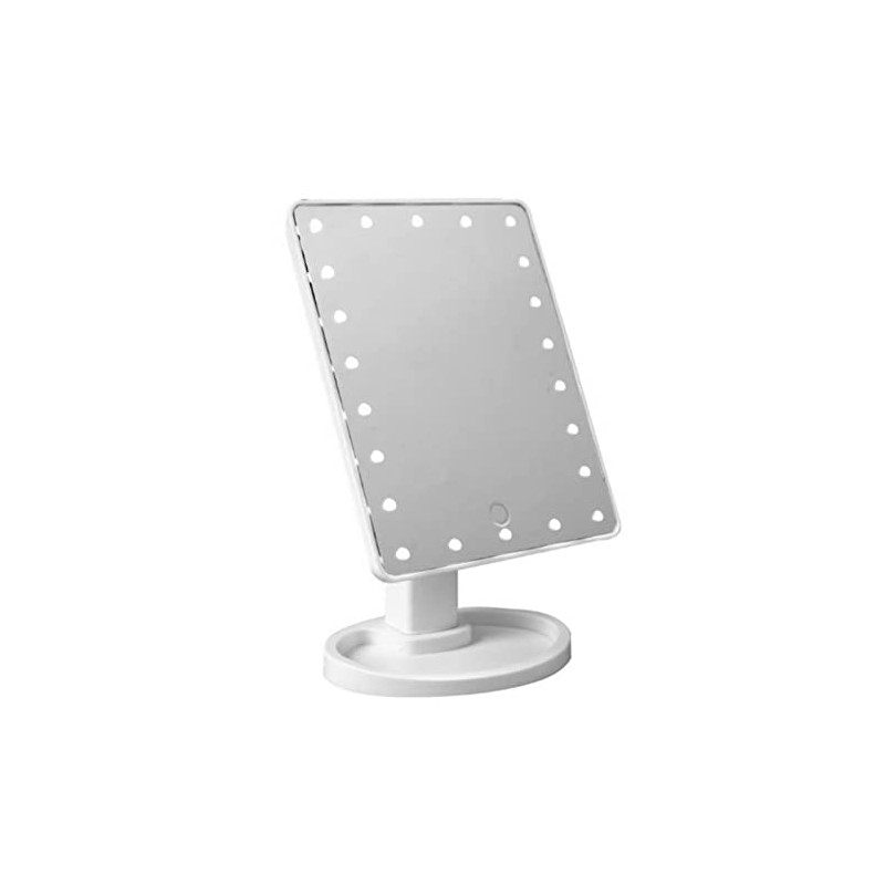 Shanrya Espejo de Maquillaje Iluminado, 16 LED de Brillo Suave