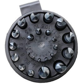 Drill America 25 Piece Metric High Speed Steel Drill Bit Set in Round Case, Black Oxide Finish for Drilling Metal, Wood, Plastic, Sizes 1mm to 13mm by 0.5mm, DWDN Series ZMDWD4025-PC