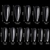 Mwoot 600 Pieces French False Nail Tips, Long Stiletto Sharp
