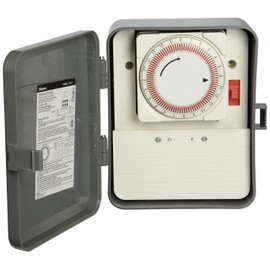 Westek THWH21 250 Volt SPST 25 AMP Hardwire Indoor Heavy Duty Water Heater Timer Switch, Gray