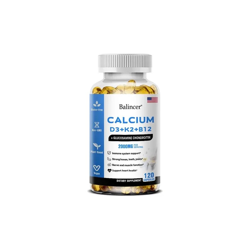 Suplemento Calcio Vitaminas B12 120 Cápsulas