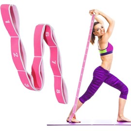 Abeillo Elastic Yoga Straps for Stretching Equipment, Stretch Band for Physiotherapy, Yoga, Pilates, Dance, Gymnastics Exercise and Flexibility