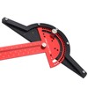 Woodworkers Edge Ruler Aluminum Alloy Red Black Adjustable Angle T
