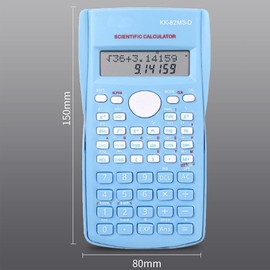 KK-82MS-D Portable Scientific Calculator Engineering Scientific Functional Calculator with 240 Functions Two-Line Display for Back to School Supplies Students Teachers Business Office Home(Blue)