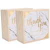 2 Set Wedding Wooden Gift Box PVC Exquisite Candy Packaging