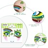 Totelux St Patricks Day face Stickers Shamrock Glitter Tattoos Green