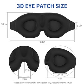 Sleep Eye Mask for Men Women, 3D Eye Mask for Sleeping, Breathable Contoured Cup Night Blindfold Eye Mask, Soft Sleep Masks with Adjustable Strap, SooGree Alaska Bear Sleep Mask Black Eye Cover