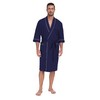 CF Men's Robe Cotton Bathrobe Soft Short Sleeve Bath Robes