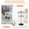 iDavosic.ly 2 Tier Rotating Necklace Holder Stand with 42 Hooks,
