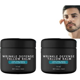Wrinkle Defense Tallow Balm, Natural Tallow Face Moisturizer, Anti Aging Night Serum, Men's Day and Night Moisturizing Cream, Reduce Fine Lines