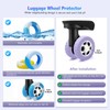 UMUST 8Pcs Luggage Wheel Covers,Silicone Suitcase Cover for 2-2.4'' Spinner