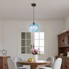GLAMIGHT Blue Glass Pendant Lights Kitchen Island Lighting Globe Pendant