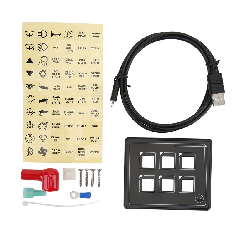 6P Switch Panel Bluetooth APP Control IP66 Waterproof Backlight M4