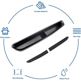 POETRYXIAO Wrangler JL - Bandeja organizadora de pasajeros con 2 compartimentos, caja de asas de agarre compatible con Jeep Wrangler JL JLU y Jeep Gladiator JT, accesorios interiores