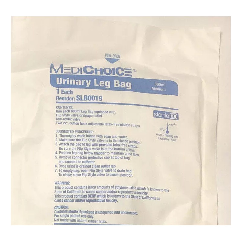 Medichoice ONE PK Urinary Leg Bag 600 ml Medium